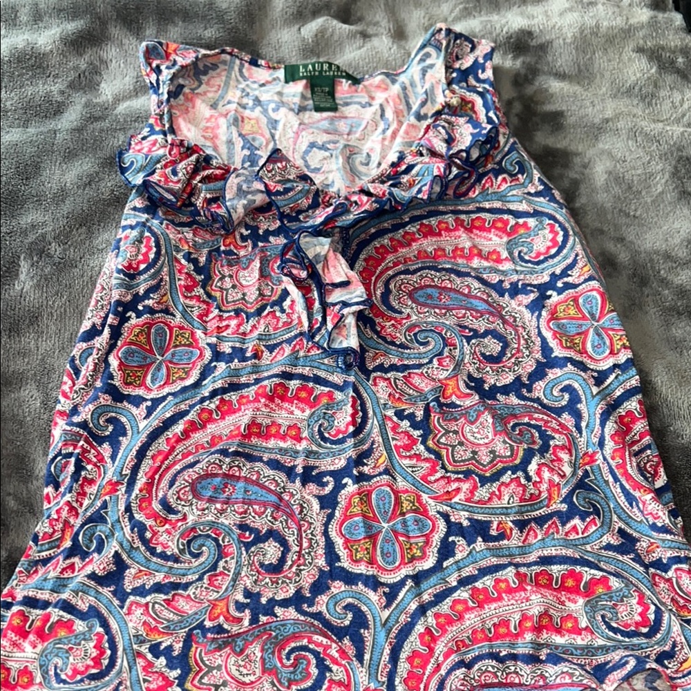 Ralph Lauren Paisley Sleeveless Top